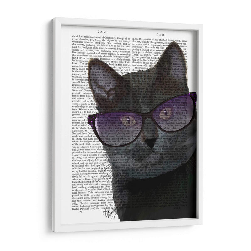 Gato Negro Con Gafas De Sol - Fab Funky | Cuadro decorativo de Canvas Lab