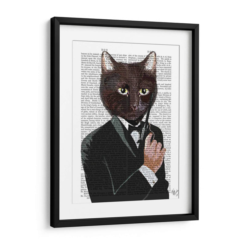 James Bond Cat - Fab Funky | Cuadro decorativo de Canvas Lab