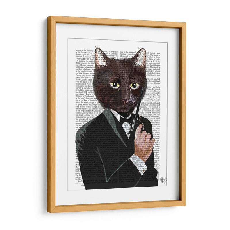 James Bond Cat - Fab Funky | Cuadro decorativo de Canvas Lab