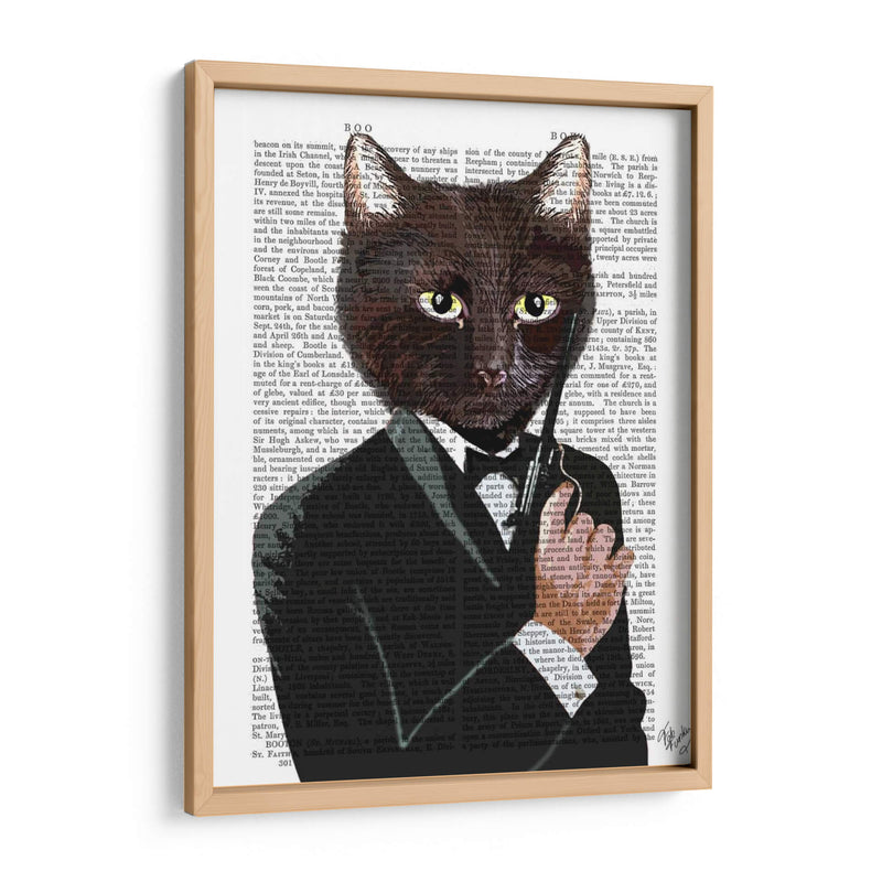 James Bond Cat - Fab Funky | Cuadro decorativo de Canvas Lab