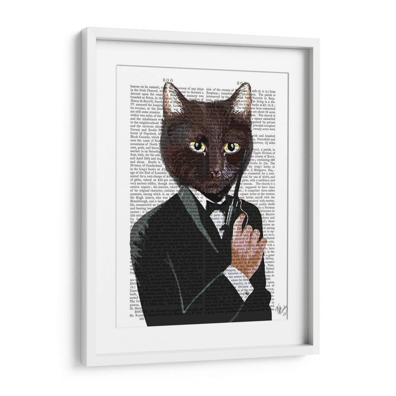 James Bond Cat - Fab Funky | Cuadro decorativo de Canvas Lab