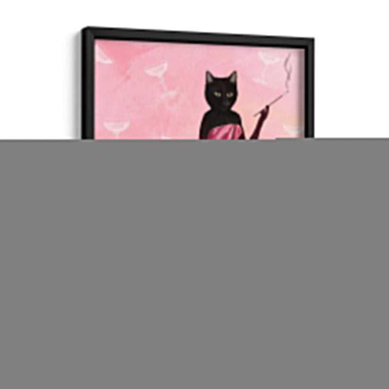 Glamour Gato En Rosa - Fab Funky | Cuadro decorativo de Canvas Lab