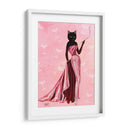 Glamour Gato En Rosa - Fab Funky | Cuadro decorativo de Canvas Lab
