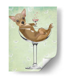 Chihuahua En Copa De Cóctel - Fab Funky | Cuadro decorativo de Canvas Lab