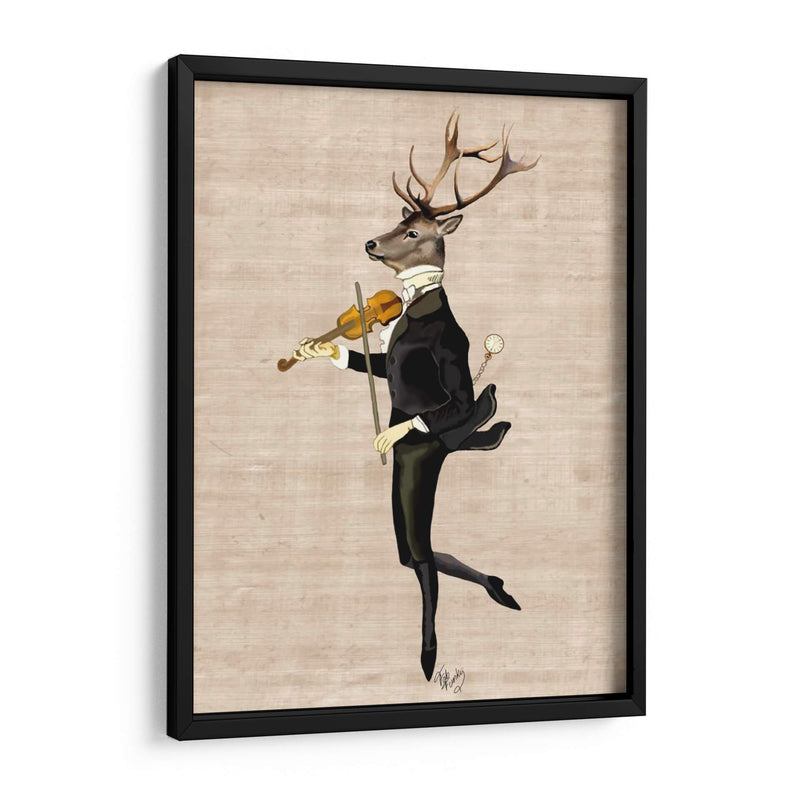Venado Bailando Con Violín - Fab Funky | Cuadro decorativo de Canvas Lab