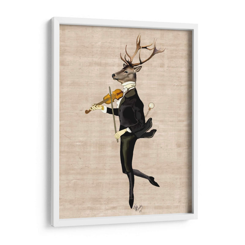 Venado Bailando Con Violín - Fab Funky | Cuadro decorativo de Canvas Lab