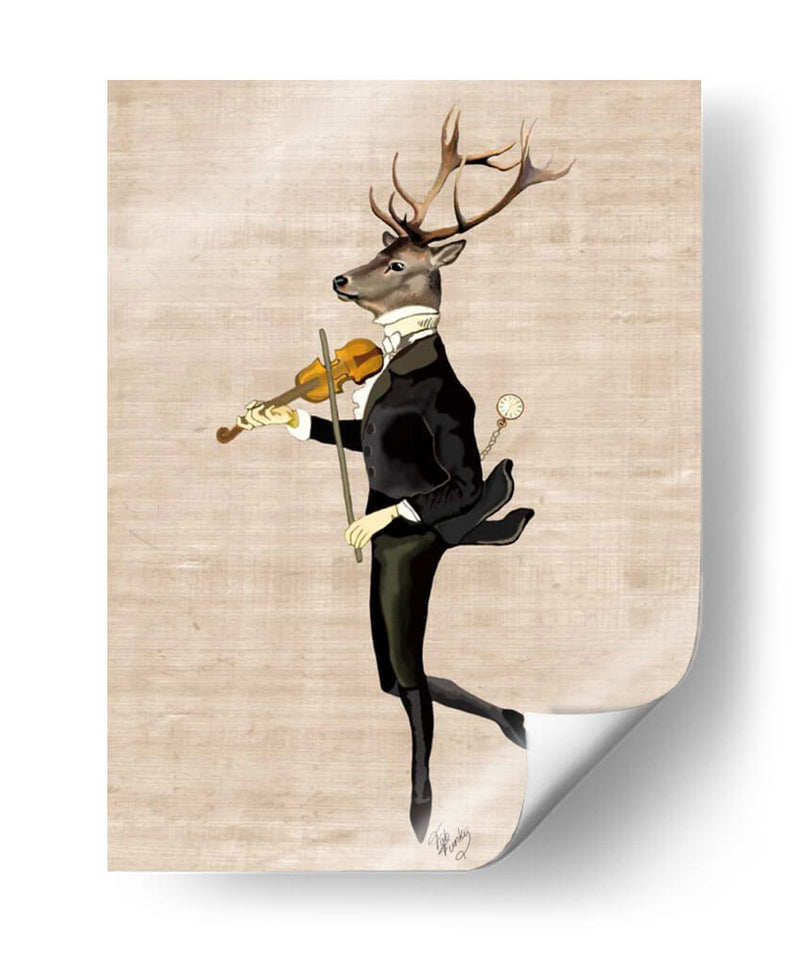 Venado Bailando Con Violín - Fab Funky | Cuadro decorativo de Canvas Lab