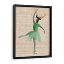 Ciervos De Ballet En Verde - Fab Funky | Cuadro decorativo de Canvas Lab