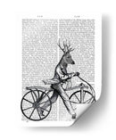 Dandy Ciervos En La Bicicleta Vintage - Fab Funky | Cuadro decorativo de Canvas Lab