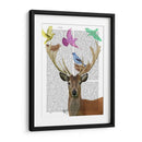 Los Ciervos Y Las Aves Anidan Tonos En Colores Pastel. - Fab Funky | Cuadro decorativo de Canvas Lab