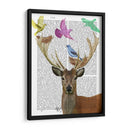 Los Ciervos Y Las Aves Anidan Tonos En Colores Pastel. - Fab Funky | Cuadro decorativo de Canvas Lab