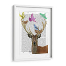 Los Ciervos Y Las Aves Anidan Tonos En Colores Pastel. - Fab Funky | Cuadro decorativo de Canvas Lab