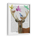 Los Ciervos Y Las Aves Anidan Tonos En Colores Pastel. - Fab Funky | Cuadro decorativo de Canvas Lab