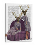 Twins Deer En Púrpura - Fab Funky | Cuadro decorativo de Canvas Lab