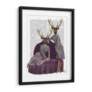 Twins Deer En Púrpura - Fab Funky | Cuadro decorativo de Canvas Lab