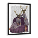 Twins Deer En Púrpura - Fab Funky | Cuadro decorativo de Canvas Lab