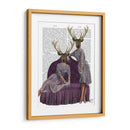 Twins Deer En Púrpura - Fab Funky | Cuadro decorativo de Canvas Lab