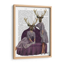 Twins Deer En Púrpura - Fab Funky | Cuadro decorativo de Canvas Lab