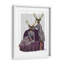 Twins Deer En Púrpura - Fab Funky | Cuadro decorativo de Canvas Lab