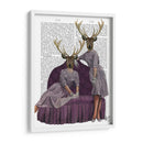 Twins Deer En Púrpura - Fab Funky | Cuadro decorativo de Canvas Lab