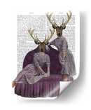 Twins Deer En Púrpura - Fab Funky | Cuadro decorativo de Canvas Lab