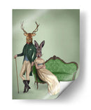 Sr. Deer Y La Sra. Conejo - Fab Funky | Cuadro decorativo de Canvas Lab