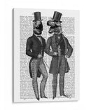 Dinosaurios Hombres Muchachos De Noche Fuera - Fab Funky | Cuadro decorativo de Canvas Lab