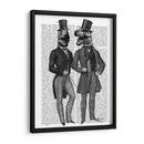 Dinosaurios Hombres Muchachos De Noche Fuera - Fab Funky | Cuadro decorativo de Canvas Lab