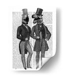 Dinosaurios Hombres Muchachos De Noche Fuera - Fab Funky | Cuadro decorativo de Canvas Lab