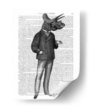 Triceratops Hombre 1 Dinosaurio - Fab Funky | Cuadro decorativo de Canvas Lab