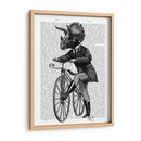 Triceratops Hombre En Bicicleta Dinosaurio - Fab Funky | Cuadro decorativo de Canvas Lab