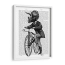 Triceratops Hombre En Bicicleta Dinosaurio - Fab Funky | Cuadro decorativo de Canvas Lab