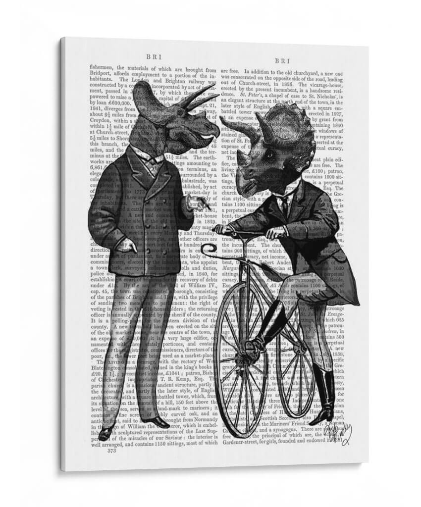 Triceratops Hombres Que Tipo De Kilometraje - Fab Funky | Cuadro decorativo de Canvas Lab
