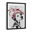 Dalmático Con Fascinador Rojo. - Fab Funky | Cuadro decorativo de Canvas Lab