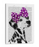 Dalmático Con Lazo Púrpura En La Cabeza - Fab Funky | Cuadro decorativo de Canvas Lab