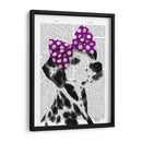 Dalmático Con Lazo Púrpura En La Cabeza - Fab Funky | Cuadro decorativo de Canvas Lab