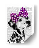 Dalmático Con Lazo Púrpura En La Cabeza - Fab Funky | Cuadro decorativo de Canvas Lab