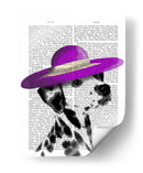Dalmático Con Sombrero De Ala Ancha Púrpura - Fab Funky | Cuadro decorativo de Canvas Lab