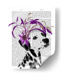 Dalmático Con Fascinador Púrpura - Fab Funky | Cuadro decorativo de Canvas Lab