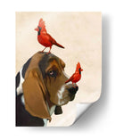 Basset Hound And Birds - Fab Funky | Cuadro decorativo de Canvas Lab