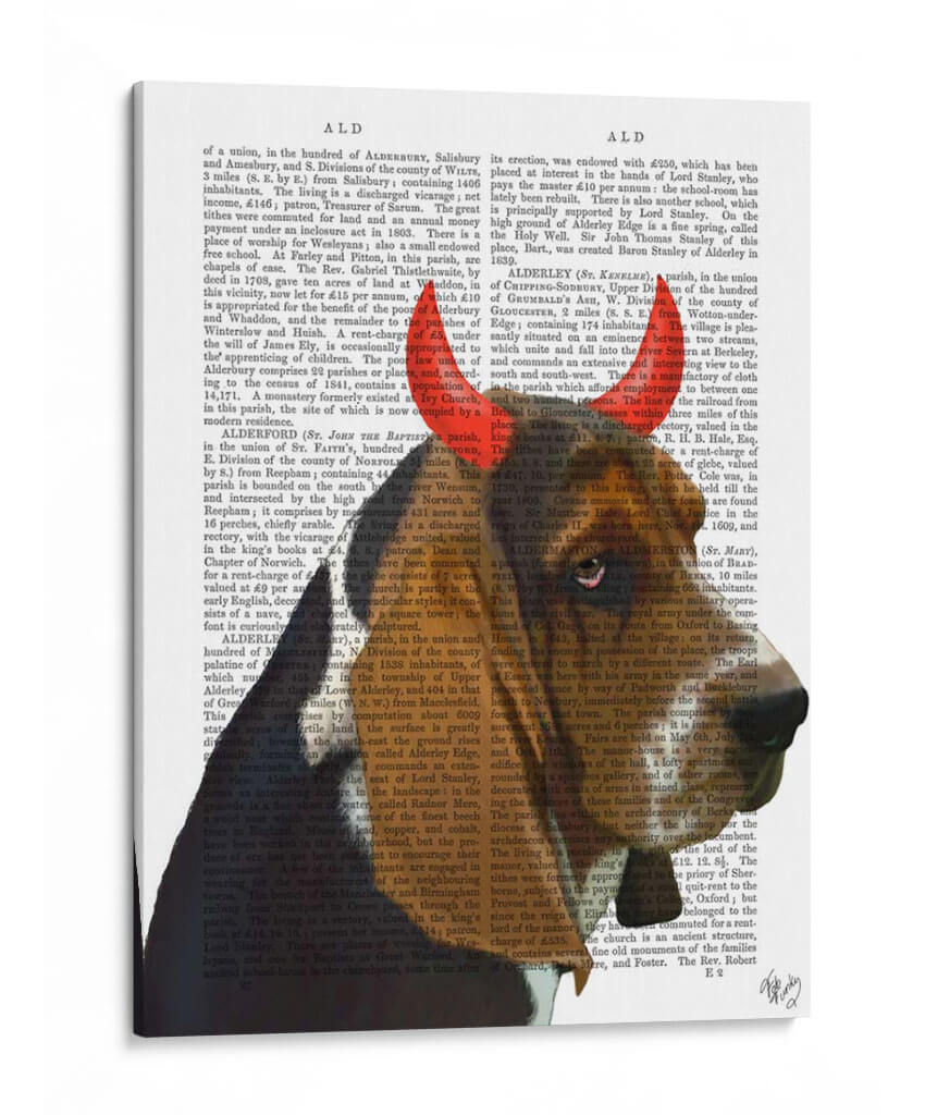 Basset Hound And Devil Horns - Fab Funky | Cuadro decorativo de Canvas Lab