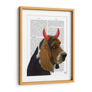Basset Hound And Devil Horns - Fab Funky | Cuadro decorativo de Canvas Lab