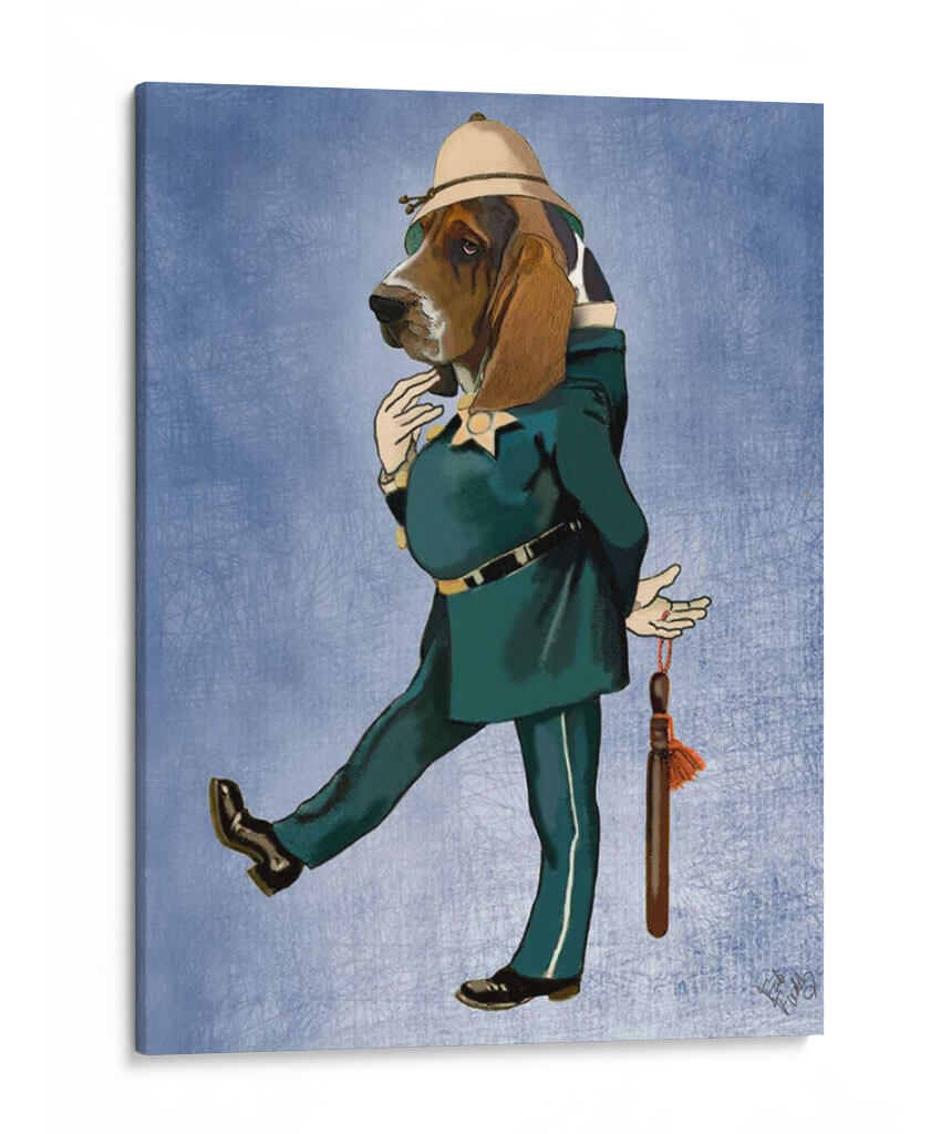 Policía De Basset Hound - Fab Funky | Cuadro decorativo de Canvas Lab