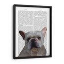 Llano Bulldog Francés Blanco - Fab Funky | Cuadro decorativo de Canvas Lab