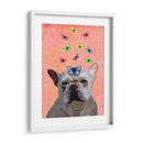 Bulldog Francés Blanco Y Mariposas - Fab Funky | Cuadro decorativo de Canvas Lab