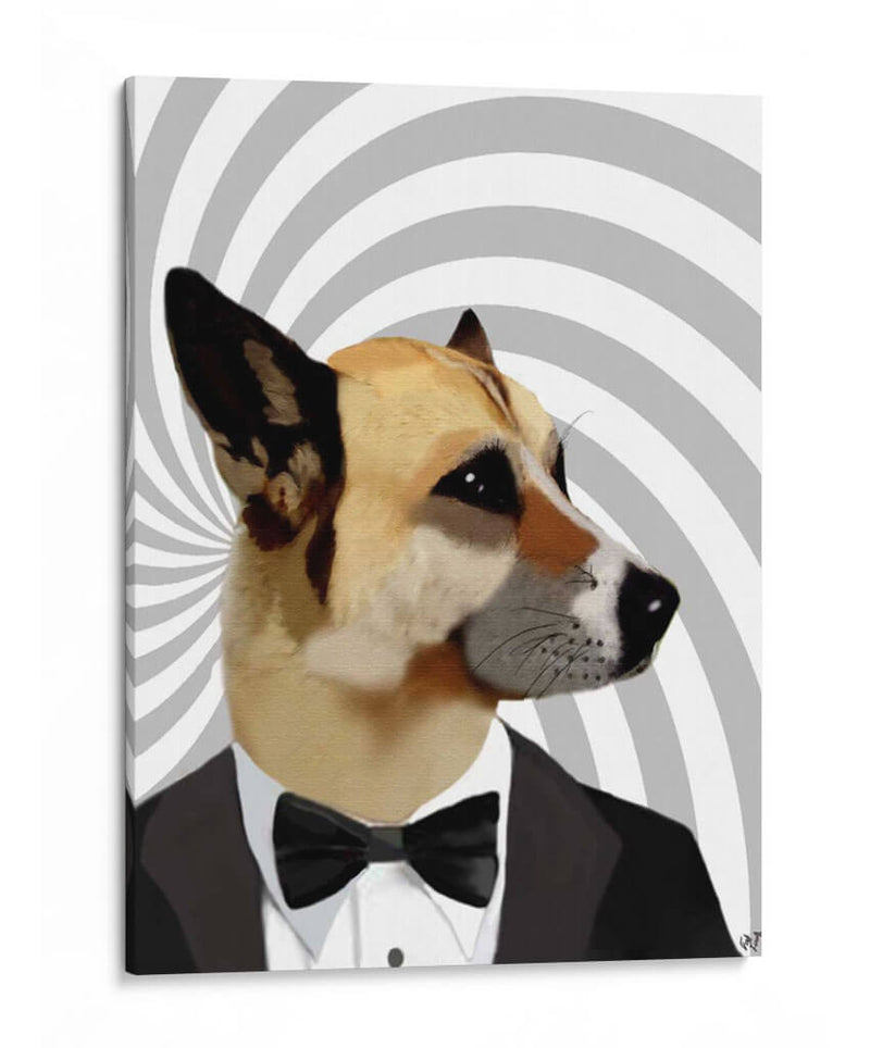 Debasoir James Bond Dog - Fab Funky | Cuadro decorativo de Canvas Lab