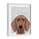 Dachshund Ilustración Llano - Fab Funky | Cuadro decorativo de Canvas Lab