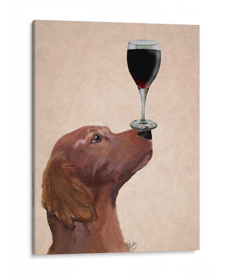 Perro Rojo Perro Au Vin - Fab Funky | Cuadro decorativo de Canvas Lab