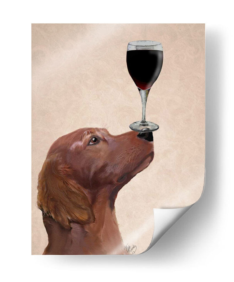 Perro Rojo Perro Au Vin - Fab Funky | Cuadro decorativo de Canvas Lab