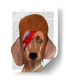 Aladdin Sane Dachshund - Fab Funky | Cuadro decorativo de Canvas Lab